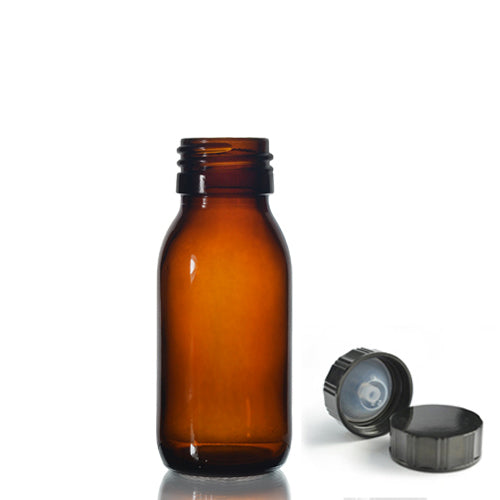 60ml Amber Glass Sirop Bottle & Urea Polycone Cap