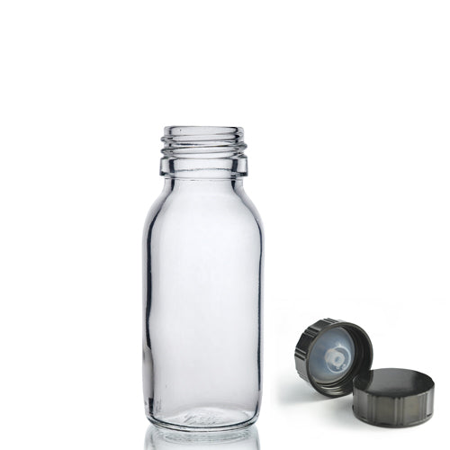60ml Clear Glass Sirop Bottle & Urea Polycone Cap