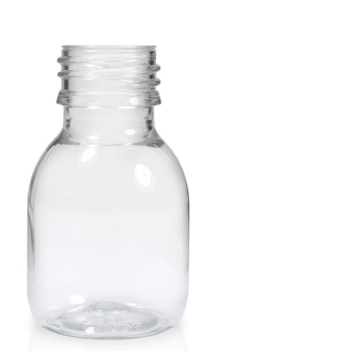 60ml Clear PET Plastic Sirop Bottle (No Cap)