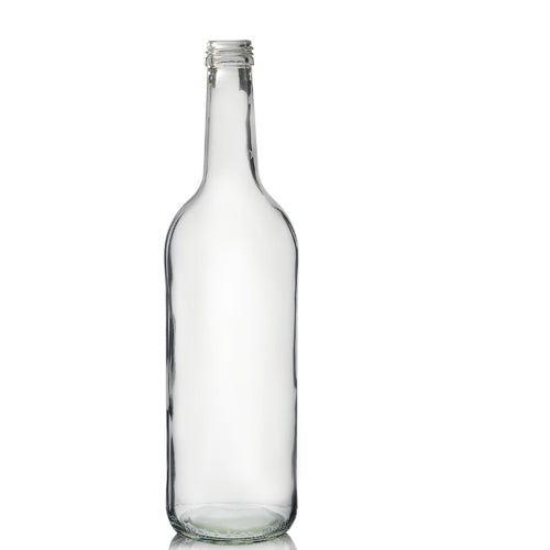 750ml Clear Glass Mountain Bottle (No Cap)