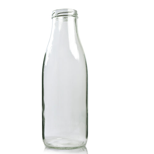 750ml Clear Glass Milk Bottle  (No Cap)